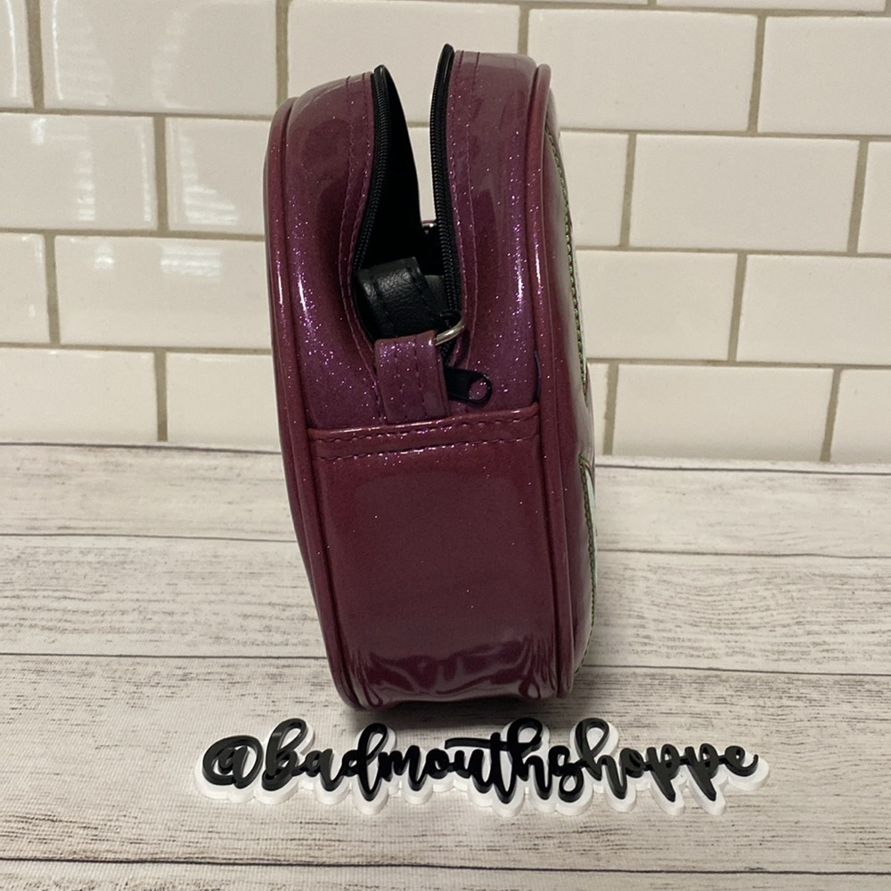 *RARE Love Pain & Stitches Maroon Glitter and Holo Face Happy Face Pumpkin Purse - Picture 2 of 11